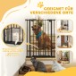 Dog Barrier Διπλή Κλειδαίνουσα Αυτοκλειόμενη Πόρτα 104cm High Steel Μαύρο
