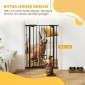 Dog Barrier Διπλή Κλειδαίνουσα Αυτοκλειόμενη Πόρτα 104cm High Steel Μαύρο