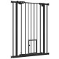 Dog Barrier Διπλή Κλειδαίνουσα Αυτοκλειόμενη Πόρτα 104cm High Steel Μαύρο