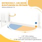 Dog Barrier Διπλή Κλειδαίνουσα Αυτοκλειόμενη Πόρτα 104cm Υψηλό Ατσάλι Λευκό