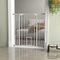 Dog Barrier Διπλή Κλειδαίνουσα Αυτοκλειόμενη Πόρτα 104cm Υψηλό Ατσάλι Λευκό