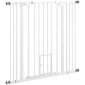 Dog Barrier Διπλή Κλειδαίνουσα Αυτοκλειόμενη Πόρτα 104cm Υψηλό Ατσάλι Λευκό