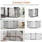 Ρυθμιζόμενη προστατευτική πύλη Freestanding Dog Barrier 202,5 ​​x 76 cm Dog Gate Πτυσσόμενη πύλη ασφαλείας Dog Barrier για σκάλες, πόρτες, κουζίνα, διάδρομος, 3 πάνελ, μαύρο