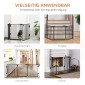 Ρυθμιζόμενη προστατευτική πύλη Freestanding Dog Barrier 202,5 ​​x 76 cm Dog Gate Πτυσσόμενη πύλη ασφαλείας Dog Barrier για σκάλες, πόρτες, κουζίνα, διάδρομος, 3 πάνελ, μαύρο