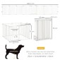 Puppy run 8 τεμαχίων, αναδιπλούμενο 60 x 76 cm για κουτάβι παρκοκρέβατο με πόρτα, πύλη σκύλου για μικρά, μεσαία σκυλιά, εξωτερικό περίβλημα για πόρτα, τζάκι, σκάλες, λευκό