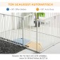 Puppy run 8 τεμαχίων, αναδιπλούμενο 60 x 76 cm για κουτάβι παρκοκρέβατο με πόρτα, πύλη σκύλου για μικρά, μεσαία σκυλιά, εξωτερικό περίβλημα για πόρτα, τζάκι, σκάλες, λευκό