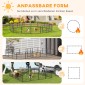 Puppy Παρκοκρέβατο 16 τεμαχίων Puppy Run με 16 Πάνελ Πλέγματος Πόρτα Εύκαμπτος προστατευτικός μουσαμάς 60cm Ψηλός Puppy Gate Παρκοκρέβατο για κατοικίδια Σκύλος γάτα Puppy παρκοκρέβατο για εσωτερική και εξωτερική χρήση
