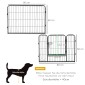 Περίβλημα κατοικίδιων ζώων, puppy run, puppy gate, 12 πάνελ, εξωτερικό και εσωτερικό, γκρι