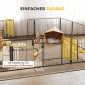 Περίβλημα κατοικίδιων ζώων, puppy run, puppy gate, 12 πάνελ, εξωτερικό και εσωτερικό, γκρι