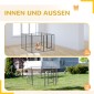 Puppy run, σπονδυλωτή σχεδίαση, 16 στοιχεία, 2 πόρτες, ανθεκτικό στις καιρικές συνθήκες, ατσάλι, 3,2 x 3,2 x 1 m, γκρι