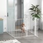 Puppy run, σπονδυλωτή σχεδίαση, αναδιπλούμενο, ατσάλινο πλαίσιο, για εσωτερική χρήση, λευκό, 90 x 123 x 102 cm