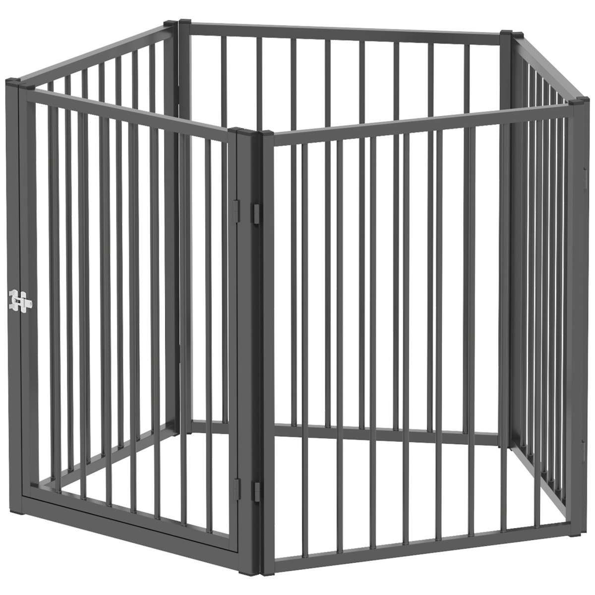 Dog Park Animal Park 5 Panel Portable Field Field Safe Μαύρο