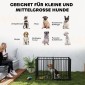 Puppy Run, Dog Run, Puppy Enclosure, 6 πάνελ με πόρτα, πτυσσόμενο και φορητό φράχτη σκύλου, ατσάλι, μαύρο