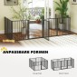 Puppy Run, Dog Run, Puppy Enclosure, 8 πάνελ με πόρτα, πτυσσόμενο και φορητό φράχτη σκύλου, ατσάλι, μαύρο