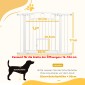 Πύλη Pet 77cm Πόρτα Σκάλας Ρυθμιζόμενο Πλάτος 76-104cm με Γάτα Πόρτα για Σκάλες και Πόρτες Λευκό
