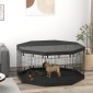 Puppy run, 76 cm ύψος/περ. 2,5 m², 8 πάνελ, υπόστρωμα, συνδυασμός μουσαμάς οροφής