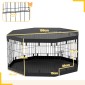 Puppy run, 76 cm ύψος/περ. 2,5 m², 8 πάνελ, υπόστρωμα, συνδυασμός μουσαμάς οροφής