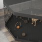 Puppy run, 76 cm ύψος/περ. 2,5 m², 8 πάνελ, υπόστρωμα, συνδυασμός μουσαμάς οροφής