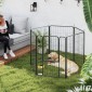 Παρκοκρέβατο 6 πάνελ Heavy Duty Dog with Secure Door Indoor Outdoor Garden Camping Ύψος 100cm