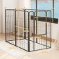 Παρκοκρέβατο 6 πάνελ Heavy Duty Dog with Secure Door Indoor Outdoor Garden Camping Ύψος 100cm