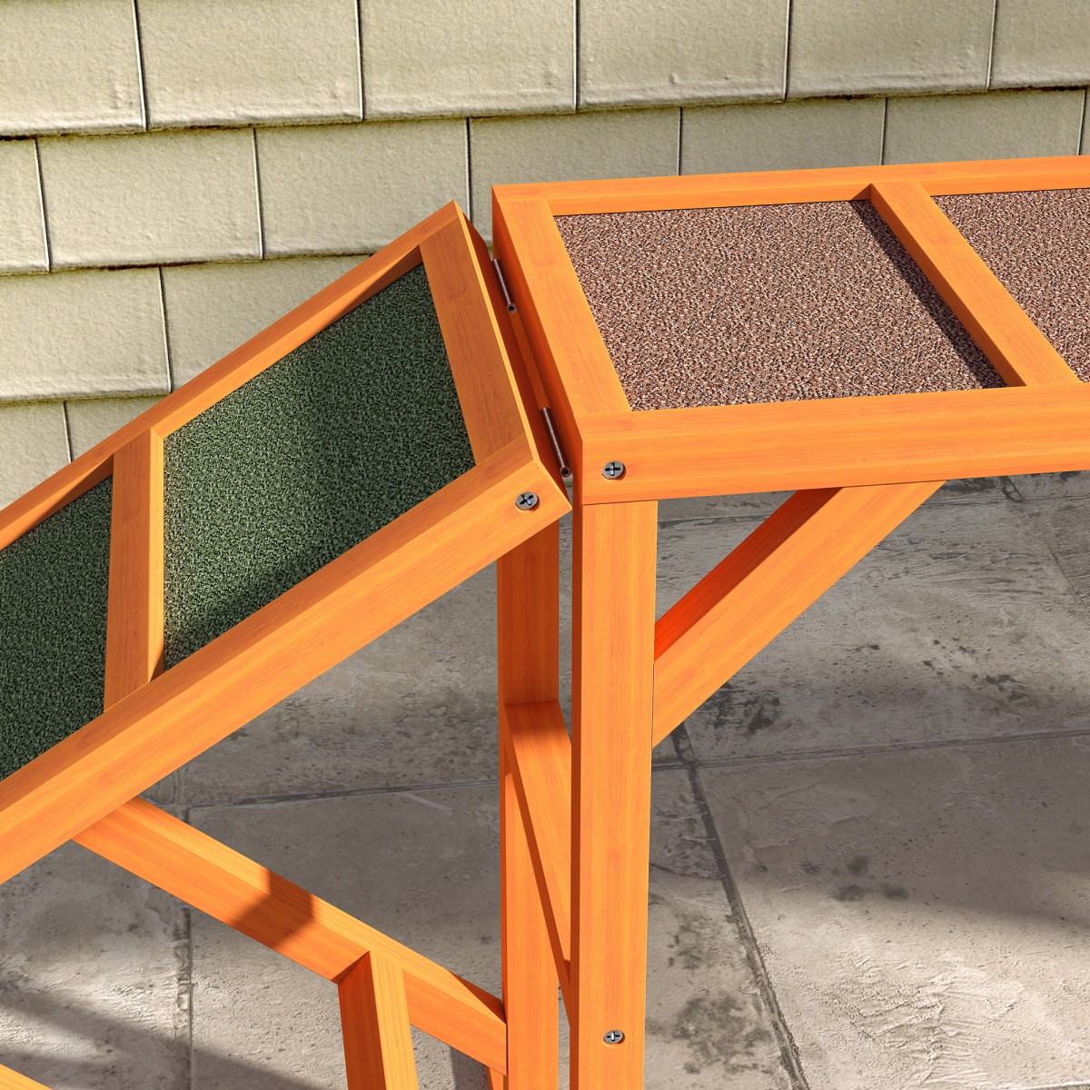 Agility Dog Ramp, Γήπεδο, Αντιολισθητικό, Αδιάβροχο, Ξύλο, 335 x 55 x 60 cm, Πορτοκαλί