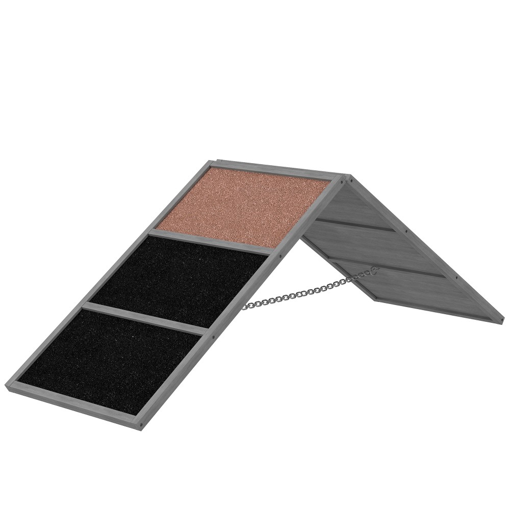 Ράμπα εκπαίδευσης σκύλων, εξοπλισμός εκπαίδευσης σκύλων, Α-πλαίσιο, αντιολισθητική επιφάνεια, 173 x 59 x 66 cm, Γκρι