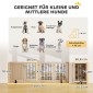 Ανεξάρτητη Πύλη Pet Dog Gate with Door 4 Panel Hallway Staircase Door Frame MDF Steel