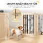 Ανεξάρτητη Πύλη Pet Dog Gate with Door 4 Panel Hallway Staircase Door Frame MDF Steel