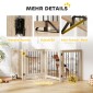 Ανεξάρτητη Πύλη Pet Dog Gate with Door 4 Panel Hallway Staircase Door Frame MDF Steel