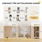 Ανεξάρτητη Πύλη Pet Dog Gate with Door 4 Panel Hallway Staircase Door Frame MDF Steel
