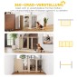 Ανεξάρτητη Πύλη Pet Dog Gate with Door 4 Panel Hallway Staircase Door Frame MDF Steel