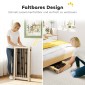 Ανεξάρτητη Πύλη Pet Dog Gate with Door 4 Panel Hallway Staircase Door Frame MDF Steel