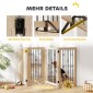 Ανεξάρτητη Πύλη Pet Dog Gate with Door 4 Panel Hallway Staircase Door Frame MDF Steel