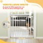 Φράγμα πύλης σκάλας χωρίς τρύπημα με αυτόματο κλείσιμο για παιδικές σκάλες κουζίνας 76-81 x 76 cm λευκό