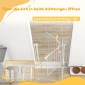 Φράγμα πύλης σκάλας χωρίς τρύπημα με αυτόματο κλείσιμο για παιδικές σκάλες κουζίνας 76-81 x 76 cm λευκό
