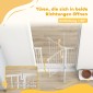 Φράγμα πύλης σκάλας χωρίς τρύπημα με αυτόματο κλείσιμο για παιδικές σκάλες κουζίνας 76-102 x 76 cm λευκό
