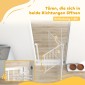 Φράγμα πύλης σκάλας χωρίς τρύπημα με αυτόματο κλείσιμο για παιδικές σκάλες κουζίνας 76-80 x 76 cm λευκό