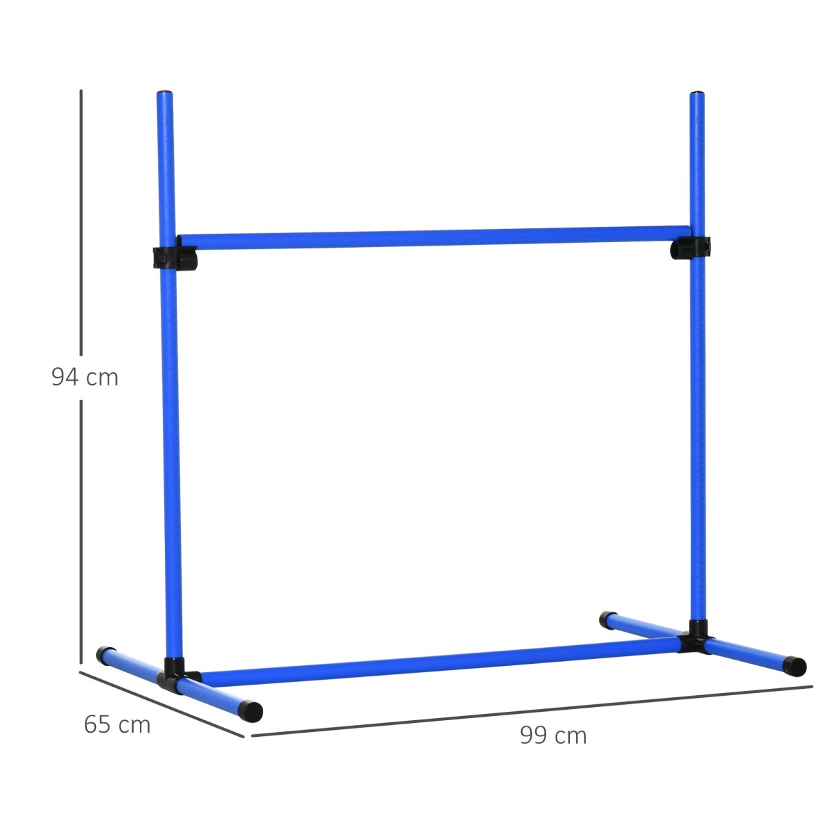 Agility Set Ρυθμιζόμενο ύψος Σκύλος Agility Equipment with 4 Hurdles Carry Bag 104x67 cm Μπλε