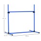 Agility Set Ρυθμιζόμενο ύψος Σκύλος Agility Equipment with 4 Hurdles Carry Bag 104x67 cm Μπλε
