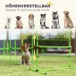 Agility Set Dogs 4 τεμαχίων ρυθμιζόμενου ύψους Εξοπλισμός ευκινησίας με τσάντα μεταφοράς 4 εμποδίων 99 x 65 x 94 cm Πράσινη