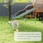 Agility Set Dogs 4 τεμαχίων ρυθμιζόμενου ύψους Εξοπλισμός ευκινησίας με τσάντα μεταφοράς 4 εμποδίων 99 x 65 x 94 cm Πράσινη