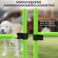 Agility Set Dogs 4 τεμαχίων ρυθμιζόμενου ύψους Εξοπλισμός ευκινησίας με τσάντα μεταφοράς 4 εμποδίων 99 x 65 x 94 cm Πράσινη