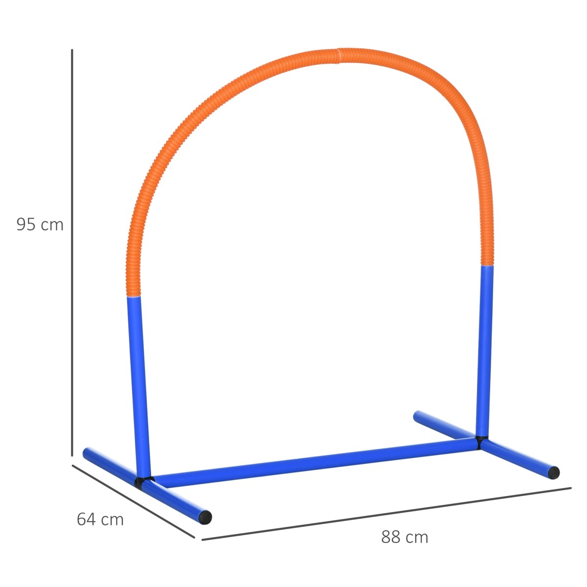 Σετ Agility για σκύλους, εκπαίδευση σκύλων, 4 σεντόνια, για αρχάριους, με τσάντα μεταφοράς, μπλε + πορτοκαλί, 88 x 64 x 95 cm