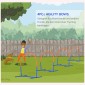 Σετ Agility για σκύλους, εκπαίδευση σκύλων, 4 σεντόνια, για αρχάριους, με τσάντα μεταφοράς, μπλε + πορτοκαλί, 88 x 64 x 95 cm