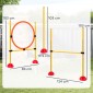 Agility Set Dogs 3 τεμαχίων γεμιζόμενος εξοπλισμός ευκινησίας για εμπόδια εκπαίδευσης σκύλων με κοντάρια σλάλομ