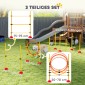 Agility Set Dogs 3 τεμαχίων γεμιζόμενος εξοπλισμός ευκινησίας για εμπόδια εκπαίδευσης σκύλων με κοντάρια σλάλομ