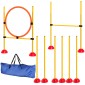 Agility Set Dogs 3 τεμαχίων γεμιζόμενος εξοπλισμός ευκινησίας για εμπόδια εκπαίδευσης σκύλων με κοντάρια σλάλομ