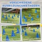 Σετ ευκινησίας για σκύλους 3 τεμαχίων εξοπλισμός ευκινησίας για εκπαίδευση σκύλων σετ με 6 κώνους τσάντα μεταφοράς 3 εμποδίων