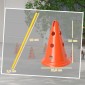 Σετ ευκινησίας για σκύλους 3 τεμαχίων εξοπλισμός ευκινησίας για εκπαίδευση σκύλων σετ με 6 κώνους τσάντα μεταφοράς 3 εμποδίων