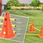 Σετ ευκινησίας για σκύλους 3 τεμαχίων εξοπλισμός ευκινησίας για εκπαίδευση σκύλων σετ με 6 κώνους τσάντα μεταφοράς 3 εμποδίων